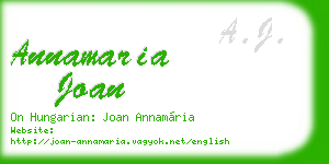 annamaria joan business card